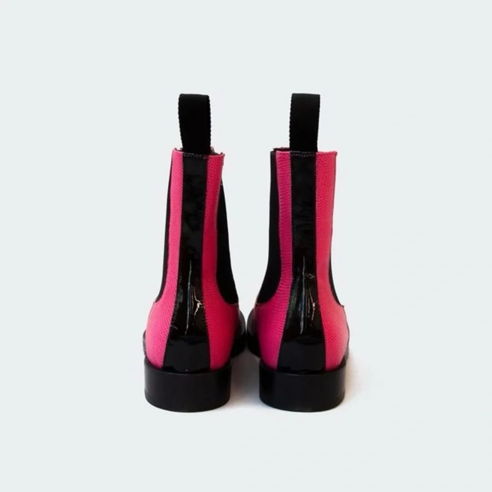 1017 Alyx 9SM metallic pink Chelsea boots